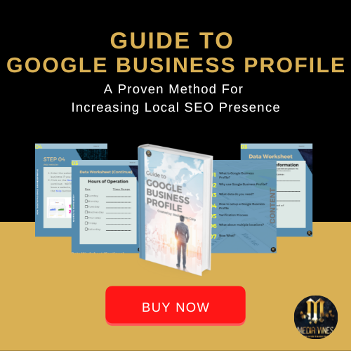Guide to Google Business Profile (GBP) - a DIY ebook for small business  to get listed on GBP by Media Vines Corp of Kihei, HI